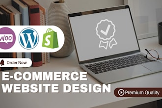 wp ecommerce website, woocommerce store, and responsive landing page