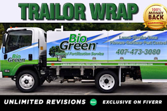 create professional box trailer , trailer wrap, food truck wrap, van wrap design