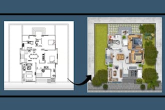 render architectural site plans, master plans,floor plans