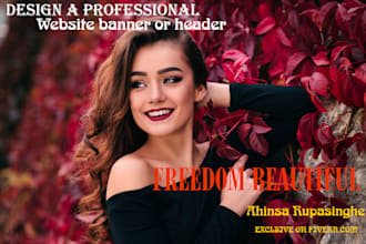 design a professional website banner or header