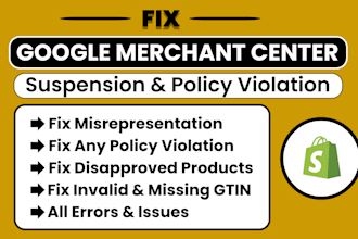 fix google merchant center suspension