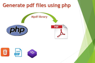 create pdf using HTML, CSS, mysql with mpdf PHP library