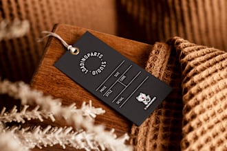 do hang tag design, neck label design, clothing tag design