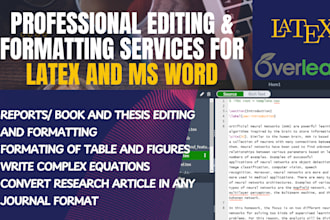 format your word documents to latex