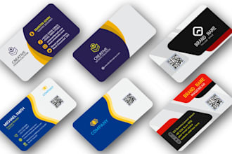create unique business card design with logo design