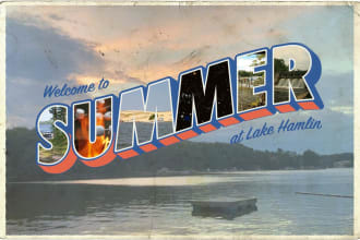design a creative vintage retro style postcard greeting card