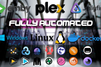 create and automate your media server plex, jelly or emby