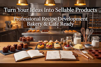 create professional pastry recipes for your bakery or food business