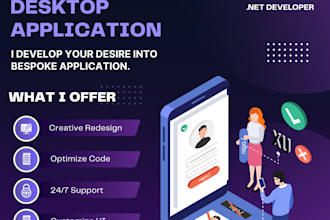 create desktop application in dotnet c sharp using visual studio