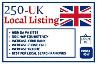 crate 200 UK local citations and google map citations for local business