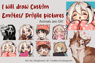 create twitch or discord emotes or profile icons pictures