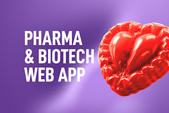 create a pharma website or biotech website with 3d