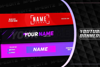 design a professional youtube banner, cover and channel art