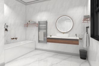 make bathroom design and washroom design in 3d