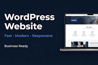 design modern wordpress website with fast performance