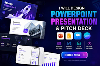 design powerpoint presentation and pitch deck