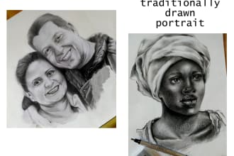 draw realistic pencil  portrait