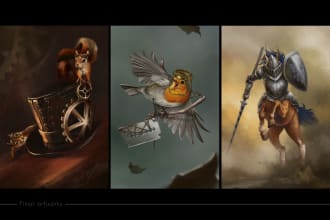 do digital illustration with fantasy vibes