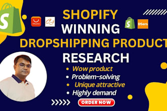 research winning dropshipping products for the shopify store