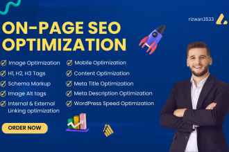 do complete on page SEO optimization with title, meta,schema markup optimization