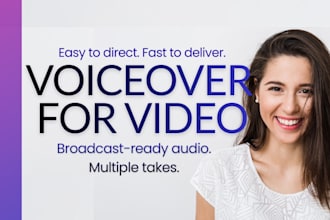 record a friendly female voice over