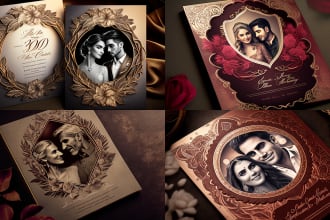 create a wedding or anniversary invitation card design