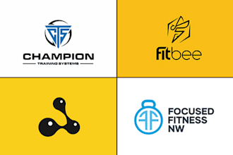 do a creative fitness gym athlete and clothing logo design