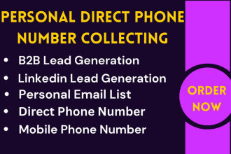 collect b2b lead generation with direct pn using paid tools