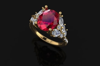 design any 3d ring for 3d printing with high quality