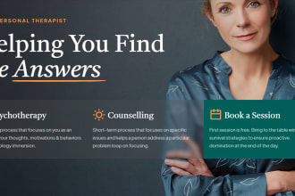 design counseling website mental health, therapy websit, psychotherapist website