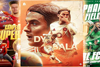 design a stunning sports poster, flyer, or banner
