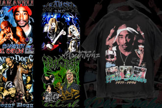 make vintage, bootleg, rap, artist tshirt design