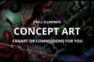 illustrate concept art, fanart or commissions for you