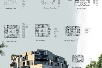 draw architectural floor plan,elevation,section and house plan in autocad