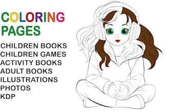 draw aesthetic kids coloring book pages and adults