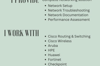 setup, configure, document, and troubleshoot your network