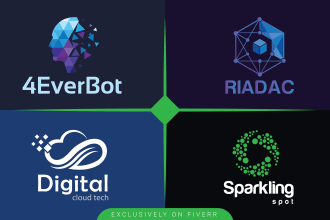 make modern minimalist startup, tech, and crypto logo design