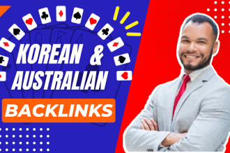 provide high da authority dofollow australian and korean SEO backlinks