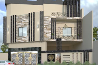 do 3d best exterior render for your home, offices in 3ds max