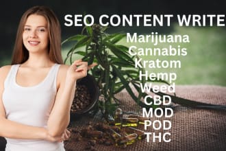 write medical SEO articles on cannabis, marijuana, cbd, weed