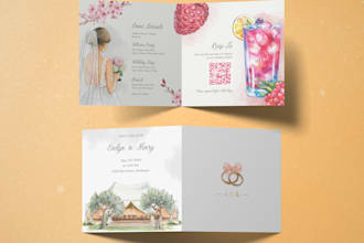 do wedding cards, menu cards, birthday, party invitation cards design