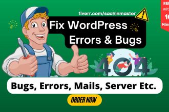fix wordpress bug or error