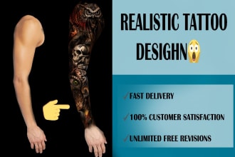 design cool custom tattoos as a professional tattoo artist