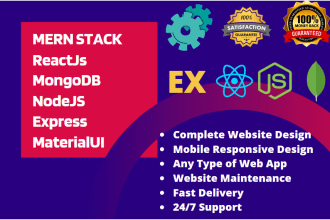 be your mern developer with node, express, react, or mongodb