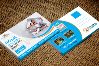 design promotional direct mail eddm, recipe card or postcard within 04 hours