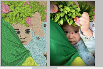 do embroidery digitizing into digital dst and pes file asap