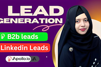 perform lead generation b2b lead generation and data entry lead list