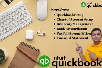 do  bookkeeping, accounting in quickbooks online setup and clean up