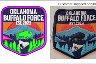 do embroidery digitizing for shirts, jackets, hats, 3d puff, any apparel