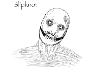 draw scribble art potrait with timelipse video